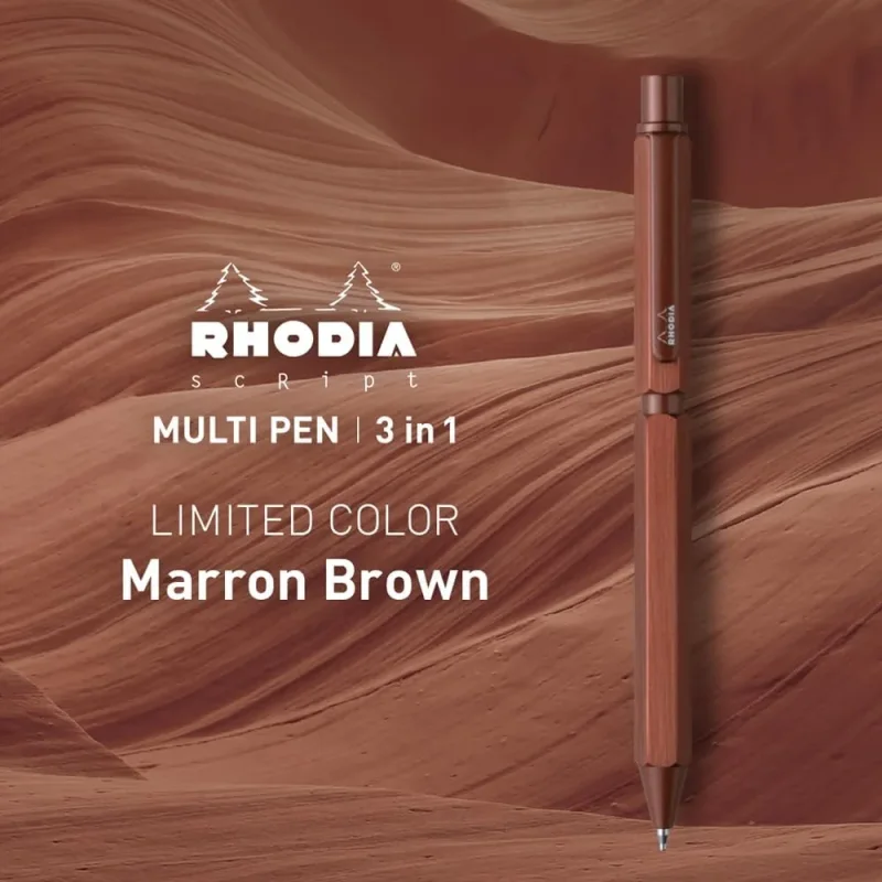 Rhodia scRipt MultiPen 3-in-1 Braun
